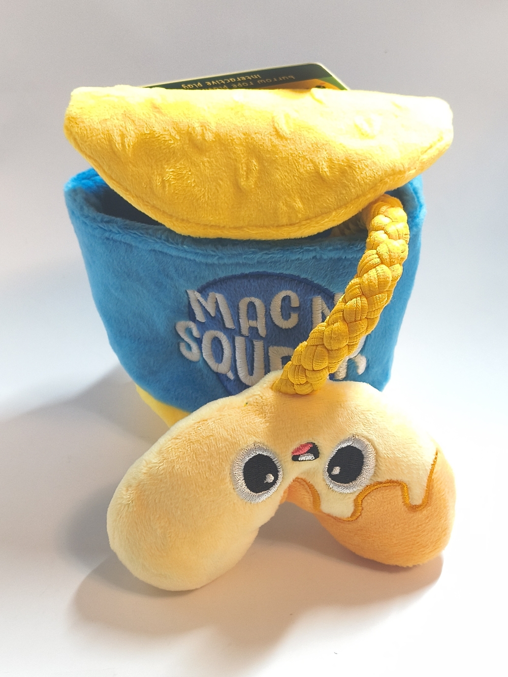 Mac N’ Squeak Plush Dog Toy Small Dog Mac and Cheese Squeaky Toy